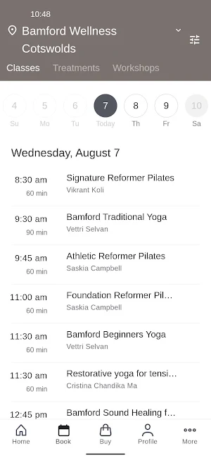 Bamford Wellness Screenshot 1