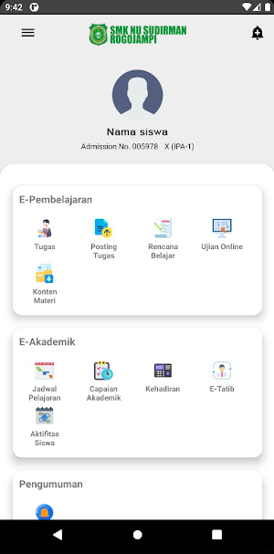 SMK NU SUDIRMAN ROGOJAMPI Screenshot 1