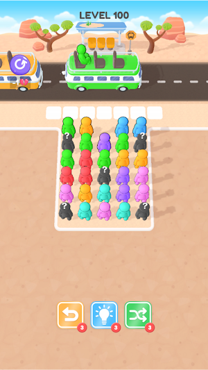 Bus Traffic Sorting Puzzle Screenshot 1