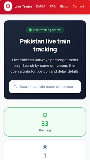 Pakistan Live Trains Screenshot 0