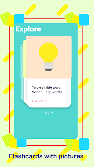 Vocabulary learning cards Screenshot 1