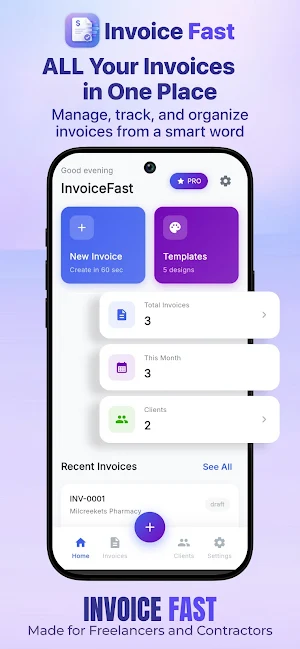 InvoiceFast: Invoice & Mileage Screenshot 2