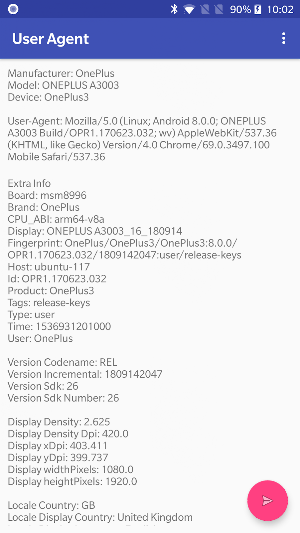 User Agent Screenshot 0