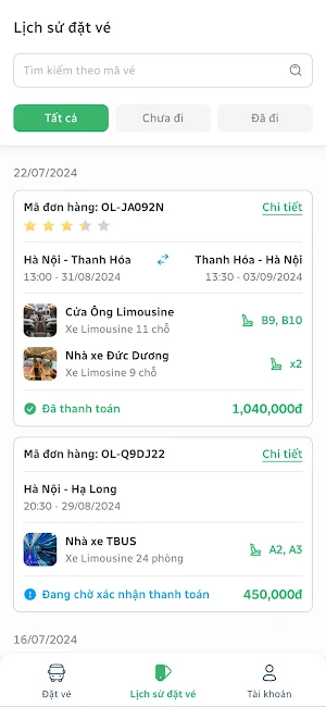 Đặt Vé Xe - Sàn vé xe khách Screenshot 2