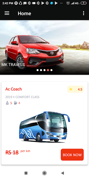 MK Travels - Online Car and Tr Screenshot 1