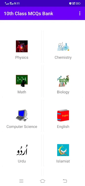 10th Class MCQs Bank Screenshot 0