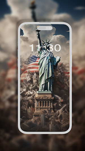 American Flag Wallpaper Screenshot 2