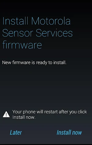 Motorola Sensor Services Screenshot 0