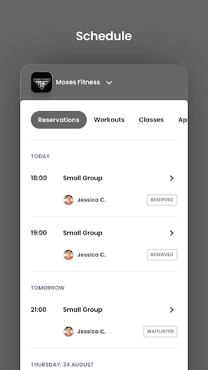 Moses Fitness Screenshot 2