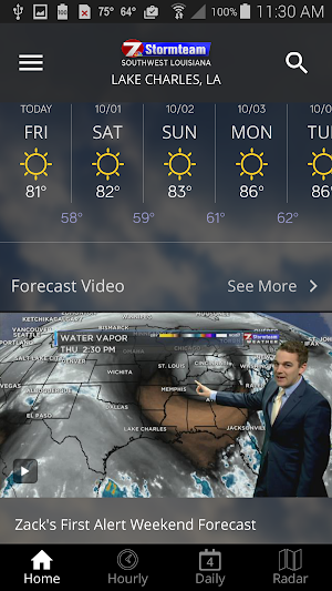 KPLC 7 First Alert Weather Screenshot 1