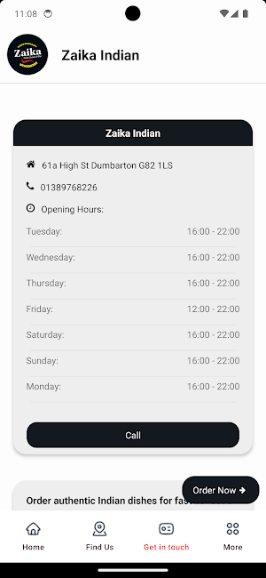 Zaika Restaurant Dumbarton Screenshot 3