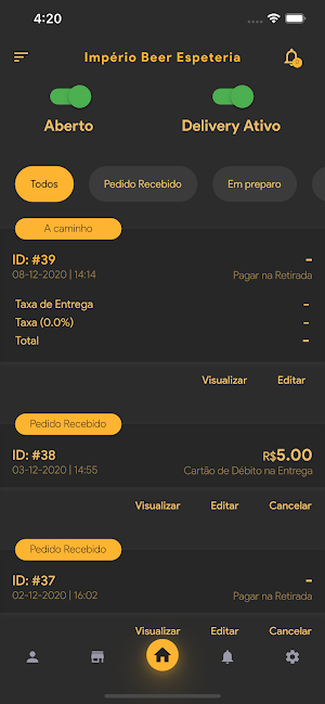 Império Beer Espeteria - Gestor Screenshot 1