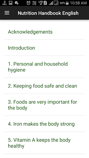 Nutrition English HealthPhone Screenshot 1