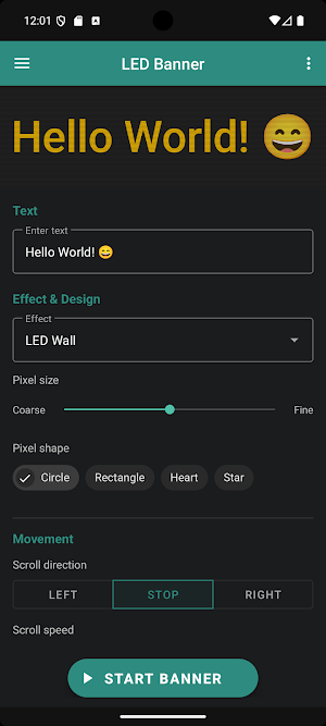 LED Banner — Scrolling Text Screenshot 0