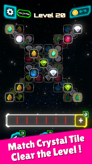 Neon Crystal Tile Match3 Screenshot 1