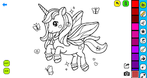 Unicorn Coloring Pages Screenshot 2
