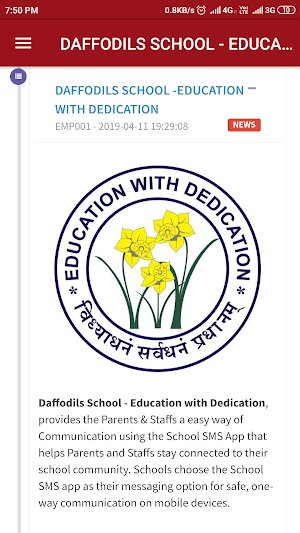 DAFFODILS SCHOOL - EDUCATION WITH DEDICATION Screenshot 2
