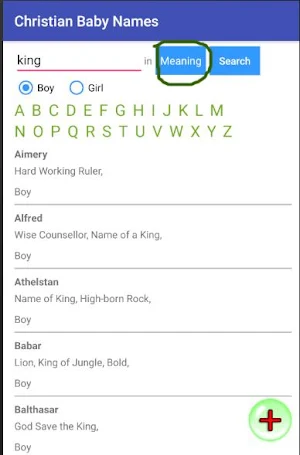 Christian Baby Names Screenshot 2