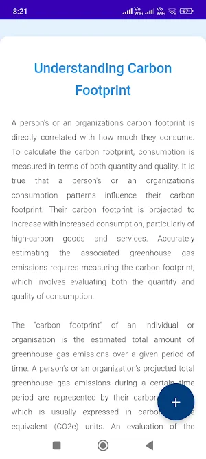 Carbon Footprint Calculator Screenshot 1