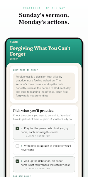 Practiced — Sermon to Action Screenshot 1