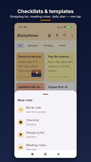 StickyHover: Floating Notes Screenshot 3