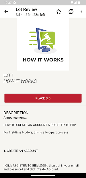 CTHS ONT Auction Screenshot 2