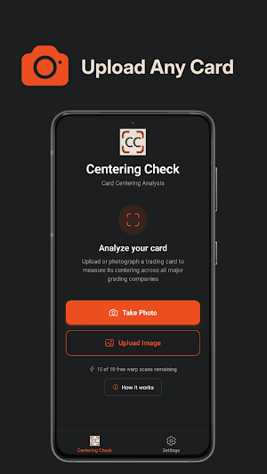 Centering Check: TCG Card Tool Screenshot 1