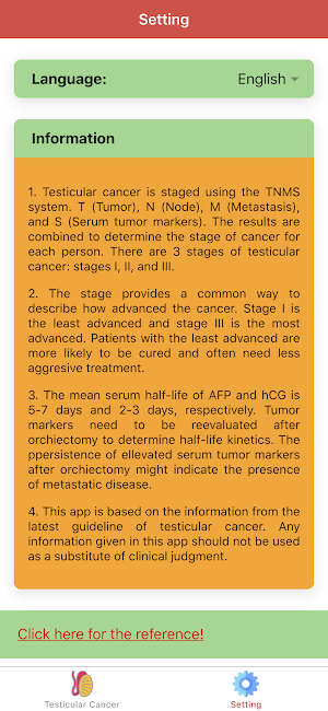Testicular Cancer Staging: Urology Oncology Screenshot 2