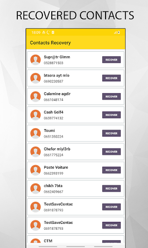 Deleted contacts Recovery Screenshot 1