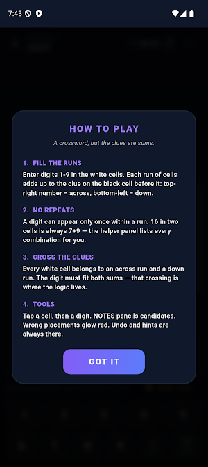 Cross Addition - Logic Puzzle Screenshot 0