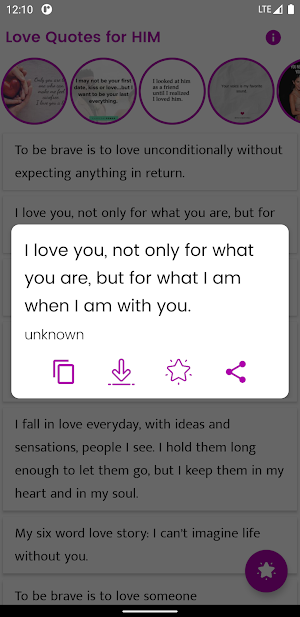 Love Quotes for HIM and Saying Screenshot 1