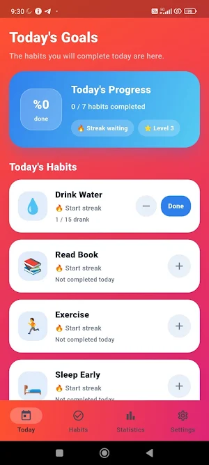 FD Habit Tracker Screenshot 0