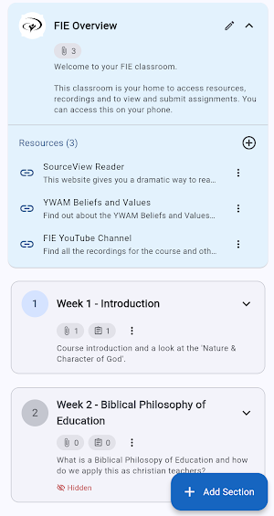 COE Courses Screenshot 1
