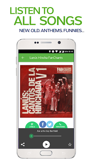 FanChants: Lanus Fans Songs & Chants Screenshot 1