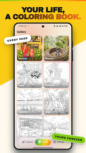 Lineora: AI Coloring Pages Screenshot 1