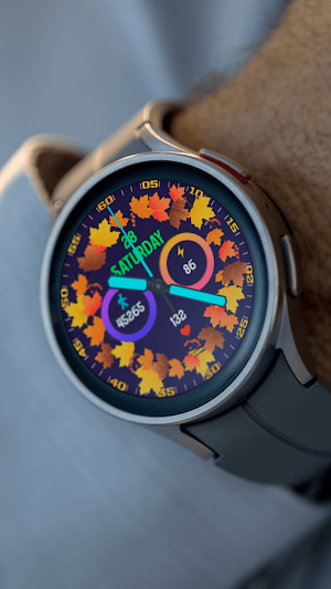 Plane Leaves Analog Watch Face Screenshot 2