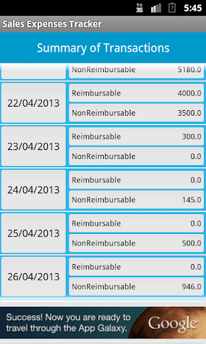 Official Expenses tracker Screenshot 1