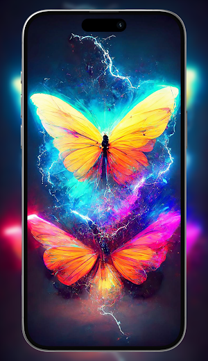 Glowing Butterfly Wallpaper Screenshot 1