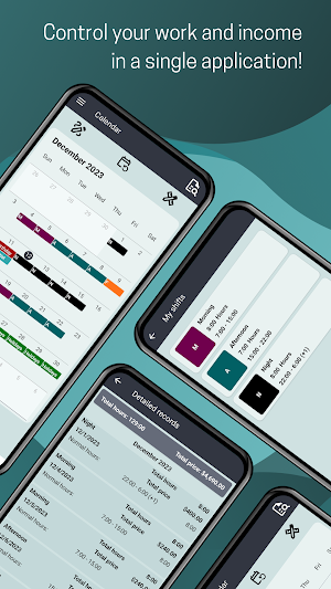 Work shifts calendar & salary Screenshot 0