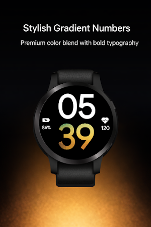 Modern Bold Digital WatchFace Screenshot 1