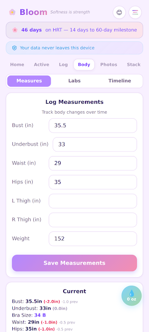Bloom — HRT & Wellness Tracker Screenshot 2