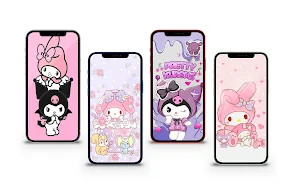 My Melody and Kuromi Wallpaper Screenshot 2