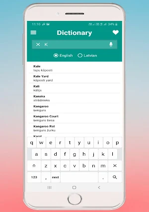 English Latvian Dictionary Screenshot 3