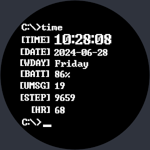 Windows CMD Theme Watch Face Screenshot 3