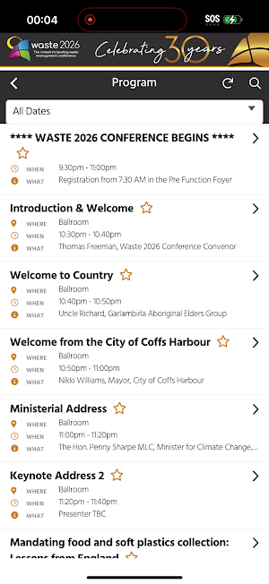 Coffs Waste Conference 2026 Screenshot 1