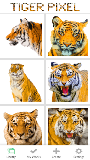 Tiger and Lion Pixel Art Coloring By Number Screenshot 0