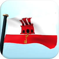Gibraltar Flag 3D Wallpaper
