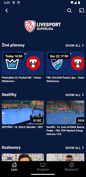 Český florbal TV Screenshot 1
