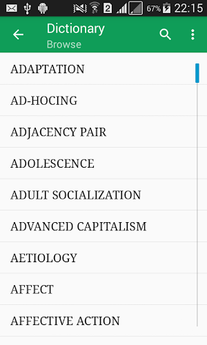 Sociology Dictionary Offline Screenshot 0