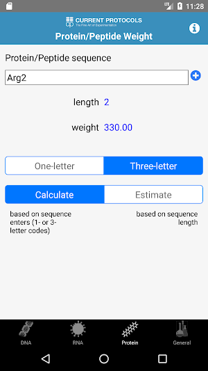 Molecular Weight Calculator Screenshot 2